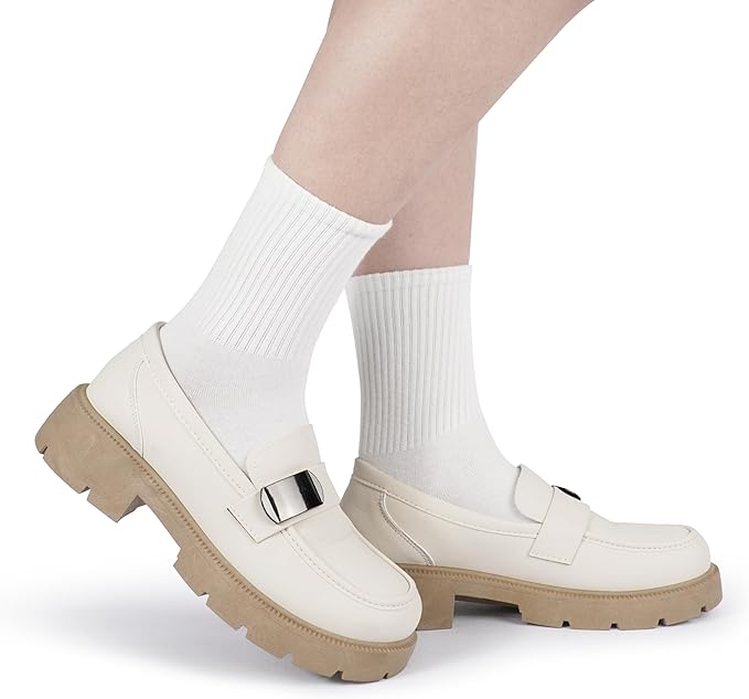 BomKinta Women Casual Calf Socks - Cute Cotton Crew Socks - Soft Above Ankle Sock Gifts 6 Pairs Size 5-10