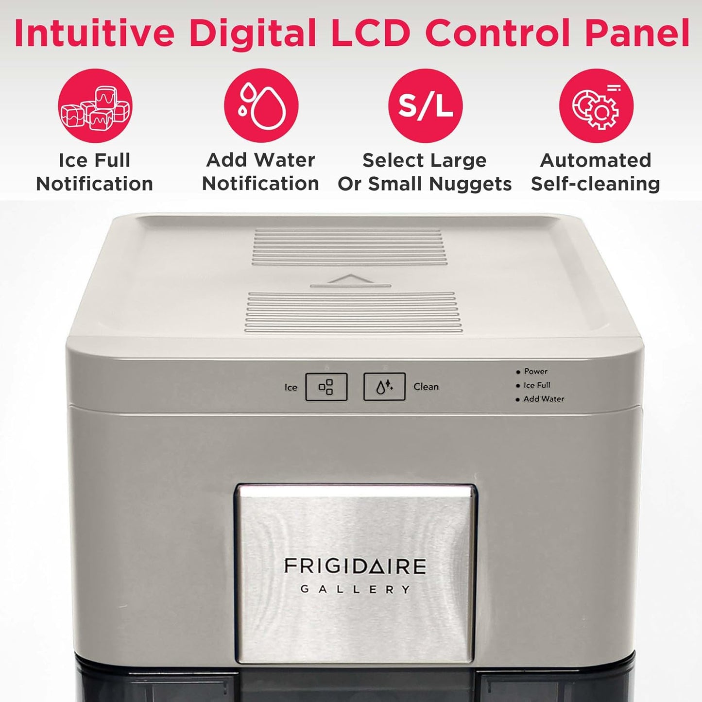 FRIGIDAIRE Gallery EFIC255 Countertop Crunchy Chewable Nugget Ice Maker, 44lbs per Day, Auto Self Cleaning, 2.0 Gen, Navy