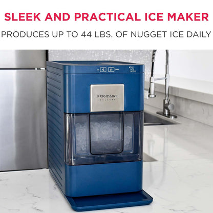 FRIGIDAIRE Gallery EFIC255 Countertop Crunchy Chewable Nugget Ice Maker, 44lbs per Day, Auto Self Cleaning, 2.0 Gen, Navy