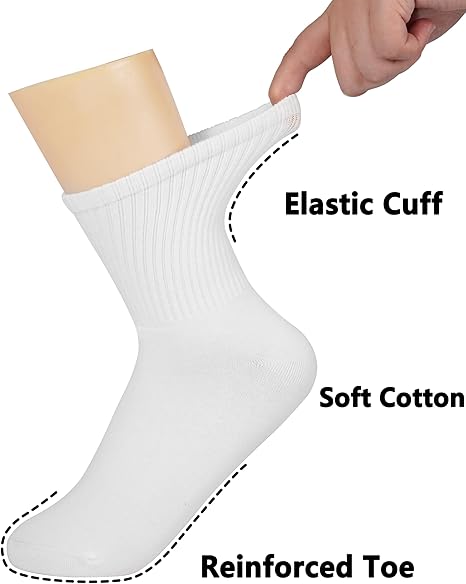 BomKinta Women Casual Calf Socks - Cute Cotton Crew Socks - Soft Above Ankle Sock Gifts 6 Pairs Size 5-10