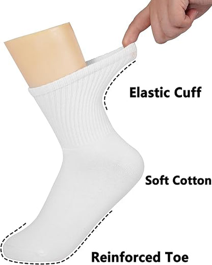BomKinta Women Casual Calf Socks - Cute Cotton Crew Socks - Soft Above Ankle Sock Gifts 6 Pairs Size 5-10