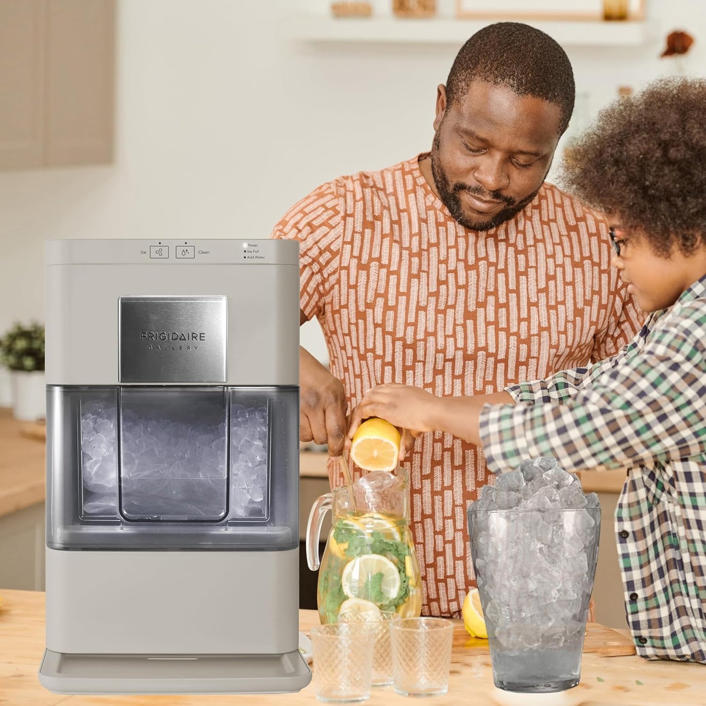 FRIGIDAIRE Gallery EFIC255 Countertop Crunchy Chewable Nugget Ice Maker, 44lbs per Day, Auto Self Cleaning, 2.0 Gen, Navy