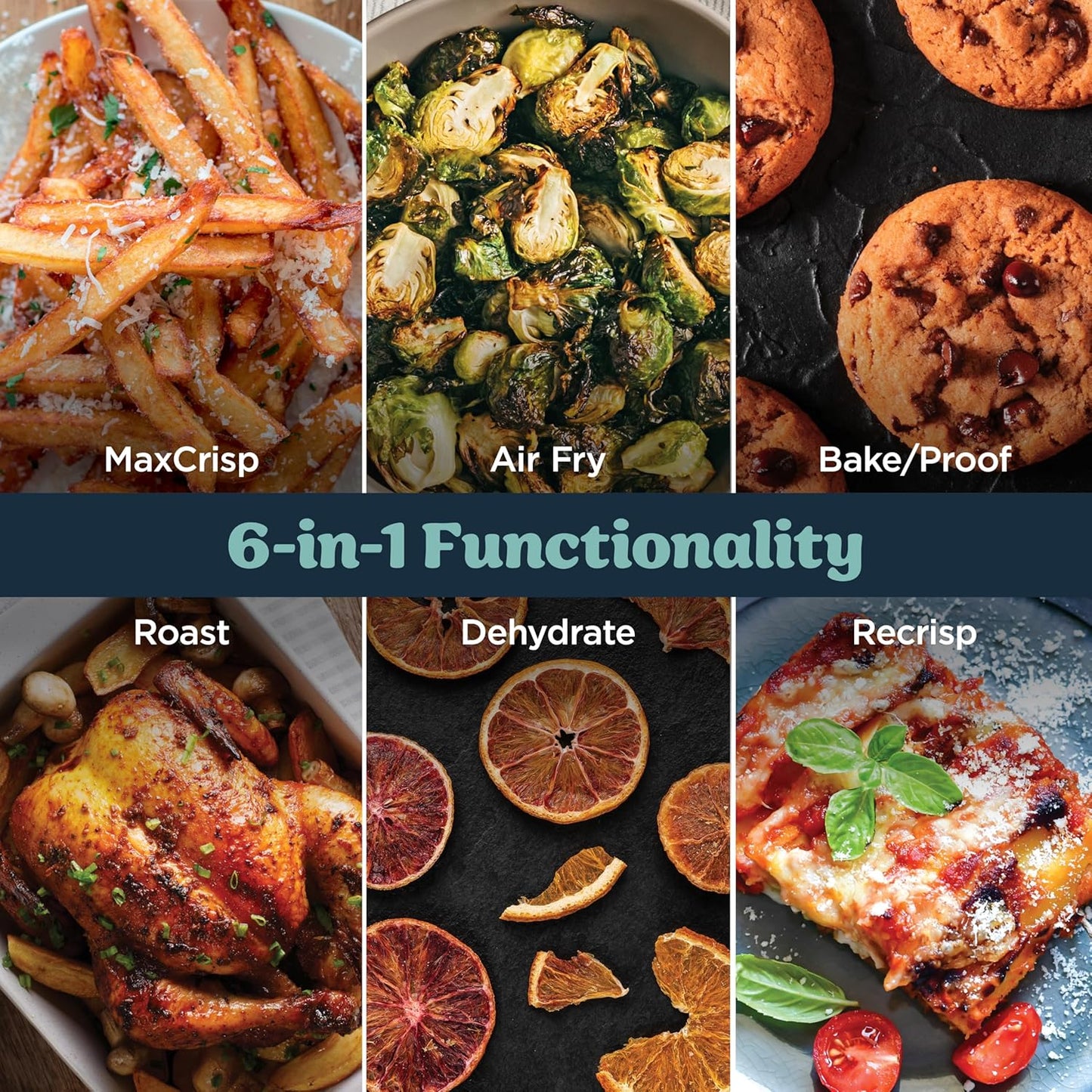 Ninja Crispi Pro 6-in-1 Glass Air Fryer | 450°F, Nontoxic, 6qt & 2.5qt Containers & Lids | Microwave, Freezer, Dishwasher Safe | Max Crisp, Air Fry, Bake, Roast, Recrisp, Dehydrate | Bone | AS101LG
