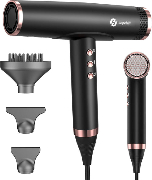slopehill Hair Dryer - Professional Ionic Hairdryer, High-Speed Blow Dryer for Fast Drying, Home & Salon & Travel, Low Noise, Lightweight Compact Ceramic Blowdryer