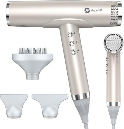 slopehill Hair Dryer - Professional Ionic Hairdryer, High-Speed Blow Dryer for Fast Drying, Home & Salon & Travel, Low Noise, Lightweight Compact Ceramic Blowdryer