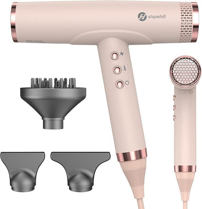 slopehill Hair Dryer - Professional Ionic Hairdryer, High-Speed Blow Dryer for Fast Drying, Home & Salon & Travel, Low Noise, Lightweight Compact Ceramic Blowdryer